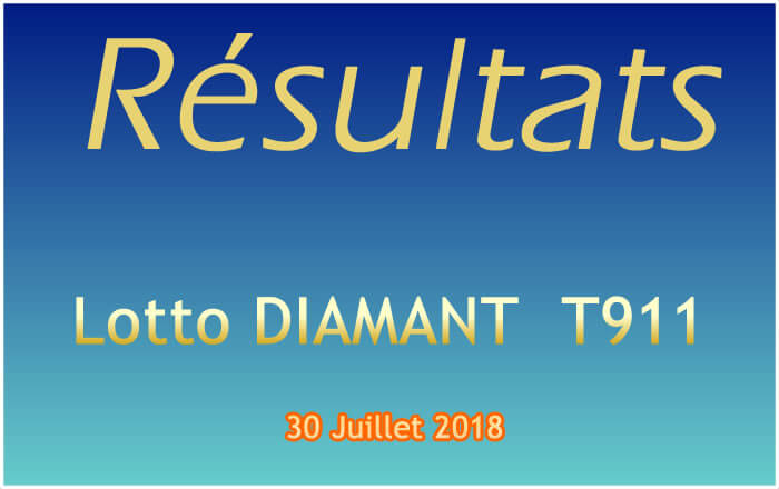 Résultats du lotto DIAMANT tirage 911