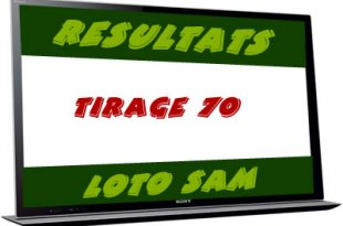 Résultats du loto SAM tirage 70