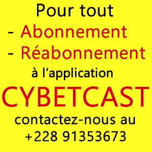 Contact pour abonnement à l'application CYBETCAST